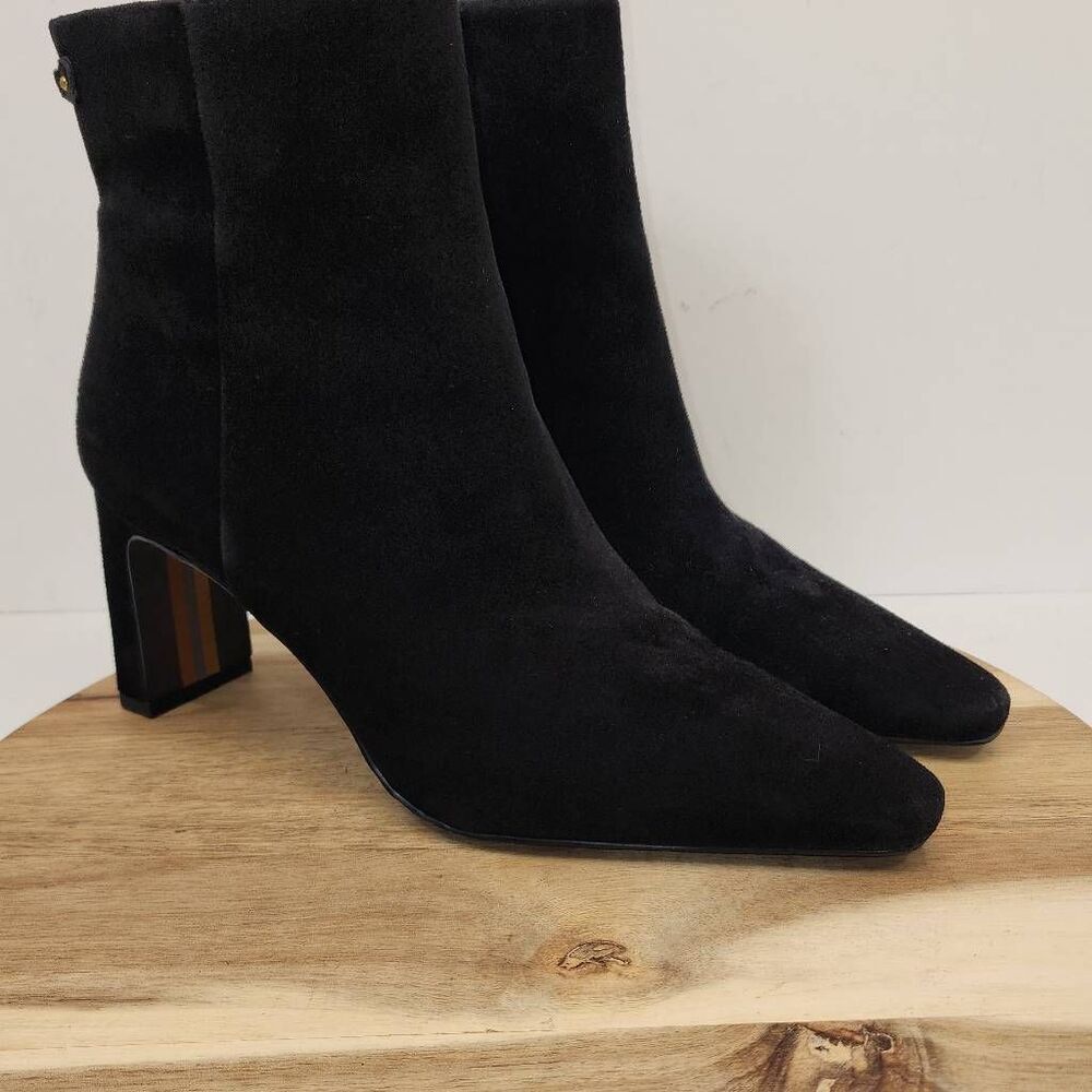 Sam Edelman Saige Ankle Boots Black Suede Women's Size 10 M - Picture 3 of 13